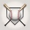 Baseball, Bat, Homeplate Illustration