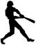 Baseball batter silhouette