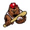 Baseball Bear Mascot