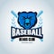 Baseball bear sport badge logo design template and some elements for logos, badge, banner. T-shirt screen and printing.