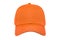 Baseball cap color orange close-up of front view