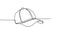 Baseball cap. Continuous line drawing style. 