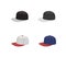 Baseball cap snap back set. cartoon vector hip hop design boy hat. isolated street snapback graphic illustration