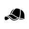 baseball cap streetwear cloth fashion glyph icon vector illustration