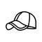 baseball cap streetwear cloth fashion line icon vector illustration