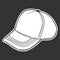 Baseball cap, trucker hat. Vector concept in doodle and sketch style