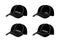 Baseball caps with inscriptions of different sports.Vector illustration on a white background.