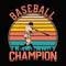 Baseball Champion - baseball t shirt design