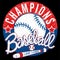 Baseball Champions league distressed emblem