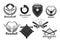 Baseball club vector icons or championship symbols