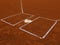 Baseball Diamond Base or Plate White Against Dark Dirt for Competition and Playing Game