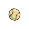 Baseball doodle icon, vector illustration