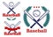 Baseball emblems or badges vector designs