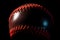 Baseball extreme closeup photo. Generate ai