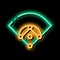 Baseball Field neon glow icon illustration