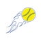 Baseball fire ball icon