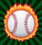 Baseball With Flames