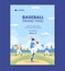 Baseball Game Sports Social Media Vertical Poster Template Flat Cartoon Background Vector Illustration