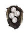 Baseball Glove with Four Baseballs.