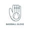Baseball glove vector line icon, linear concept, outline sign, symbol