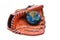 A baseball gloves and ball, earth sign ,including elements furnish