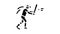 baseball handicapped athlete glyph icon animation