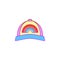 Baseball hat, rainbow, pride icon. Element of color world pride day icon. Premium quality graphic design icon. Signs and symbols