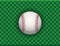 Baseball Illustration on a Green Checkered Background