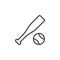 Baseball inventory line outline icon