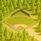 Baseball Isometric Composition