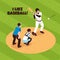 Baseball Isometric Illustration