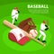 Baseball Isometric Illustration
