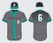 Baseball jersey uniform template mockup vector