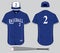 Baseball jersey uniform template mockup vector