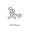 Baseball linear icon. Modern outline Baseball logo concept on wh