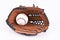 Baseball mitt and ball isolated with clipping path