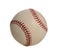 Baseball Over White Background