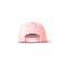 Baseball pink cap or hat back view mockup realistic vector illustration isolated.