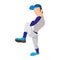 Baseball pitcher cartoon icon