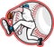 Baseball Pitcher Throw Ball Cartoon