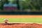 Baseball on pitchers mound