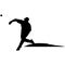 Baseball player, pitcher while throwing ball. Pitcher throwing a ball on pitcher mound. Detailed realistic silhouette