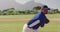 Baseball player throwing a ball during a match