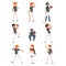 Baseball Players set, Softball Athletes Characters in Uniform, Team Game Sports Vector Illustration