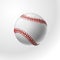 Baseball realistic ball on white background