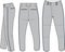 Baseball Relaxed Fit Pant Mock Ups Front and Back Vectors