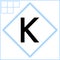 Baseball scorecard strikeout-K symbol concept