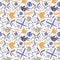 Baseball seamless pattern