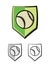 Baseball Shield Emblem Icons Illustration