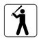 Baseball sign pictogram illustration